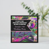 Graffiti beschriften Geburtstags-Einladung Einladung (Stehend Vorderseite)