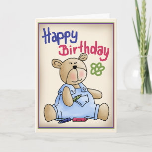Graffiti Birthday Bear Karte