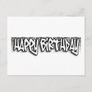 Graffiti Birthday Postkarte