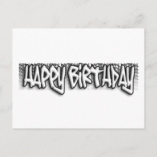 Graffiti Birthday Postkarte (Vorderseite)