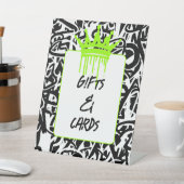 Graffiti Black Green Gifts & Cards Pedestzeichen Sockelschild (In SItu)