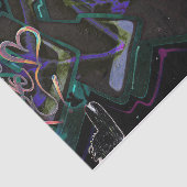 Graffiti Black Green Modern Urban Street Wall Art Seidenpapier (Ausschnitt)