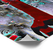 Graffiti Black Red Urban Street Wall Art Poster (Ecke)