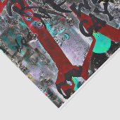 Graffiti Black Red Urban Street Wall Art Seidenpapier (Ausschnitt)