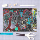 Graffiti Black Red Urban Street Wall Art Seidenpapier (Handwerk)