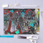 Graffiti Black Red Urban Street Wall Art Seidenpapier (Handwerk)