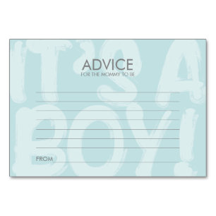 Graffiti Blue Baby Duschberatungskarte für die Mam Tischnummer