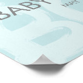 Graffiti Blue Baby Dusche Begrüßungszeichen Poster (Ecke)