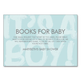 Graffiti Blue Baby Dusche bringen eine Buchanfrage Tischnummer