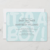 Graffiti Blue Baby Dusche Einladung (Vorderseite)