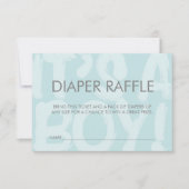 Graffiti Blue Baby Showdusche Windeln Raffle Ticke Einladung (Vorderseite)