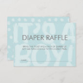 Graffiti Blue Baby Showdusche Windeln Raffle Ticke Einladung (Vorne/Hinten)
