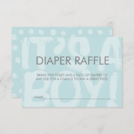 Graffiti Blue Baby Showdusche Windeln Raffle Ticke Einladung