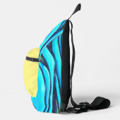 Graffiti Blue Yellow Modern Crossbody Bag (Rechts)