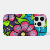 Graffiti Blume Street Art iPhone Hülle (Rückseite (Horizontal))