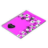 Graffiti-Blume und Karo-Notebook Notizblock (Linke Seite)