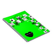 Graffiti-Blume und Karo-Notebook Notizblock (Rechte Seite)