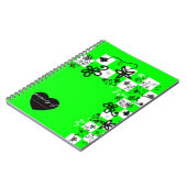 Graffiti-Blume und Karo-Notebook Notizblock (Linke Seite)