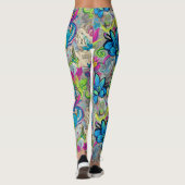 Graffiti-Blumen Leggings (Rückseite)