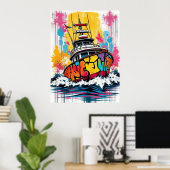 Graffiti Boat Poster (Heimbüro)