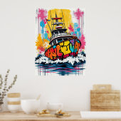 Graffiti Boat Poster (Küche)