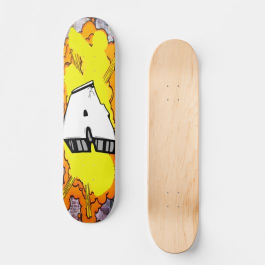 GRAFFITI BOMBING SKATEBOARD CUSTOM ABC INITIALEN (Vorderseite)