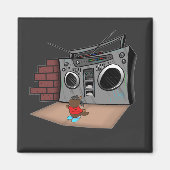 Graffiti Boom Box Break Dance Cartoon Magnet (Vorne)