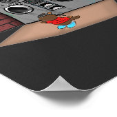 Graffiti Boom Box Break Dance Cartoon Poster (Ecke)
