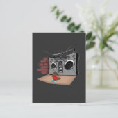 Graffiti Boom Box Break Dance Cartoon Postkarte (Stehend Vorderseite)