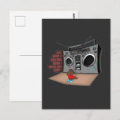 Graffiti Boom Box Break Dance Cartoon Postkarte (Vorne/Hinten)