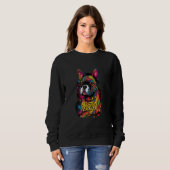 Graffiti Boston Terrier Mural Street Boston Terrie Sweatshirt (Vorne ganz)