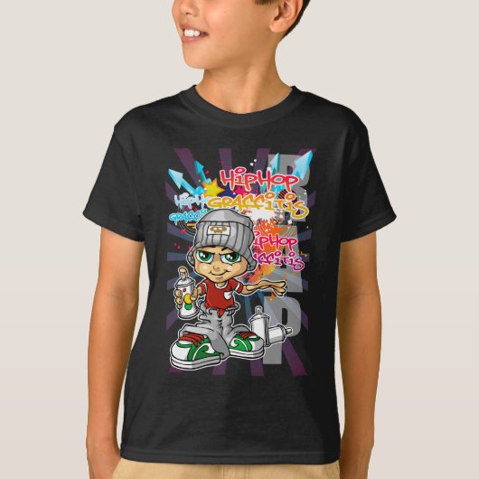 Graffiti Boy and background T-Shirt (Vorderseite)