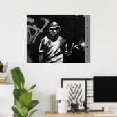 Graffiti Boy black Poster (Heimbüro)