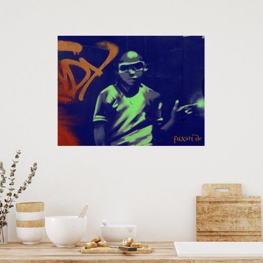 Graffiti Boy Poster (Küche)