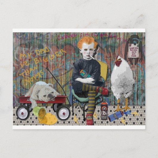 Graffiti Boy Postkarte (Vorderseite)