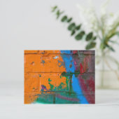 Graffiti Brick Postkarte (Stehend Vorderseite)