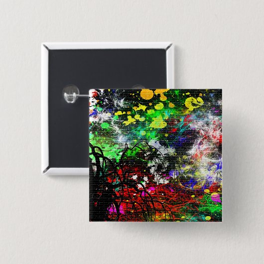 Graffiti Brick Wall Button (Vorne & Hinten)