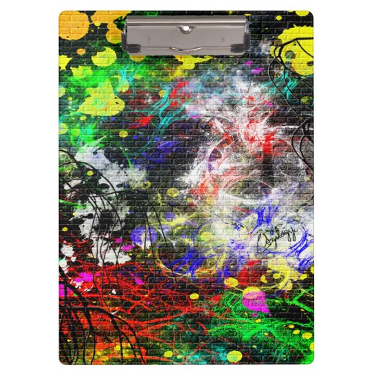 Graffiti Brick Wall Klemmbrett (Vorderseite)