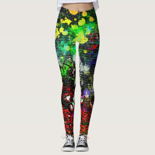 Graffiti Brick Wall Leggings