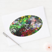 Graffiti Brick Wall Ovaler Aufkleber (Umschlag)