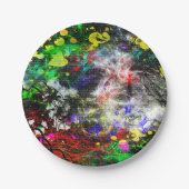 Graffiti Brick Wall Pappteller (Vorderseite)