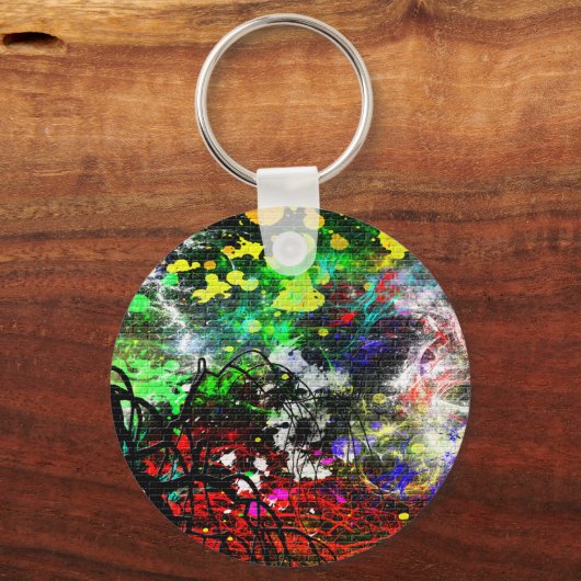 Graffiti Brick Wall Schlüsselanhänger (Vorderseite)