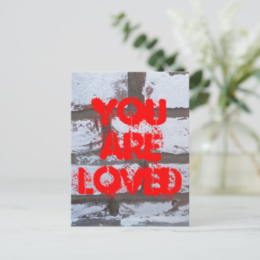 Graffiti Bricks Postkarte (Stehend Vorderseite)