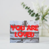 Graffiti Bricks Postkarte (Stehend Vorderseite)