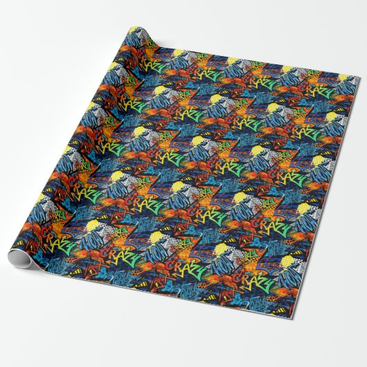 Graffiti Bricks: Urban Abstrakt Geschenkpapier (Ungerollt)