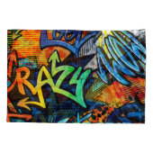 Graffiti Bricks: Urban Abstrakt Kissenbezug (Rückseite)