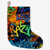 Graffiti Bricks: Urban Abstrakt Kleiner Weihnachtsstrumpf (Vorderseite)