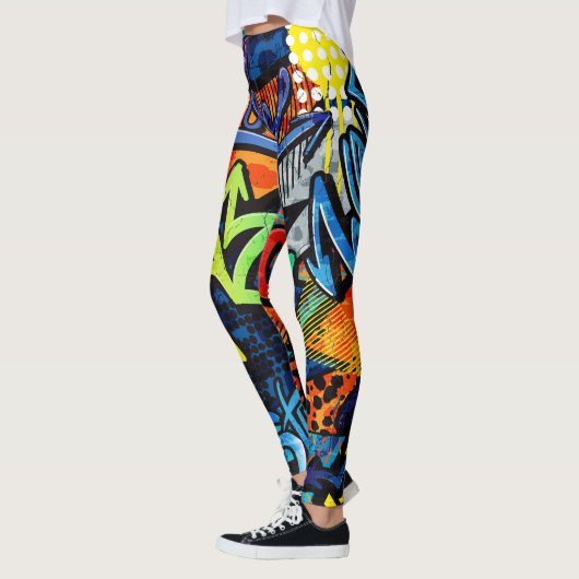 Graffiti Bricks: Urban Abstrakt Leggings (Links)