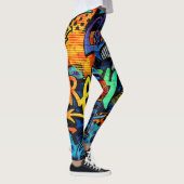 Graffiti Bricks: Urban Abstrakt Leggings (Rechts)