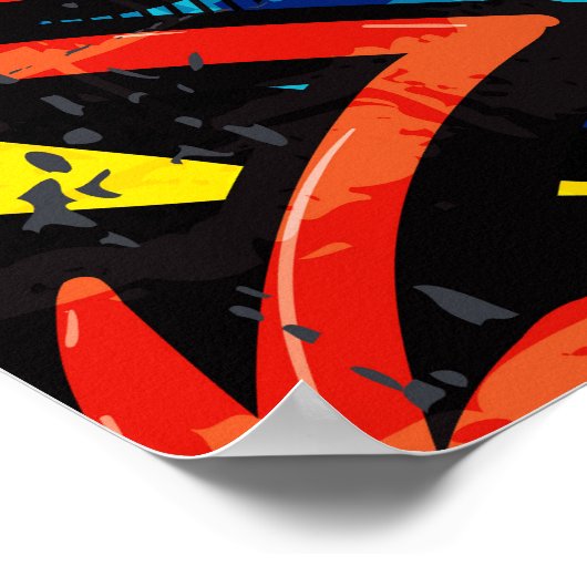 Graffiti Bricks: Urban Abstrakt Poster (Ecke)